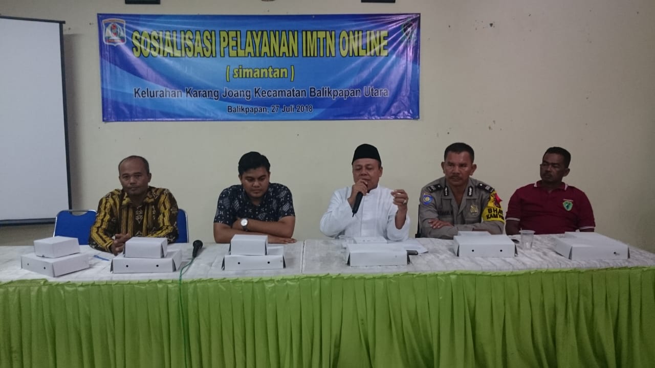 Sosialisasi Pelayanan IMTN Online pada Kecamatan Balikpapan Utara