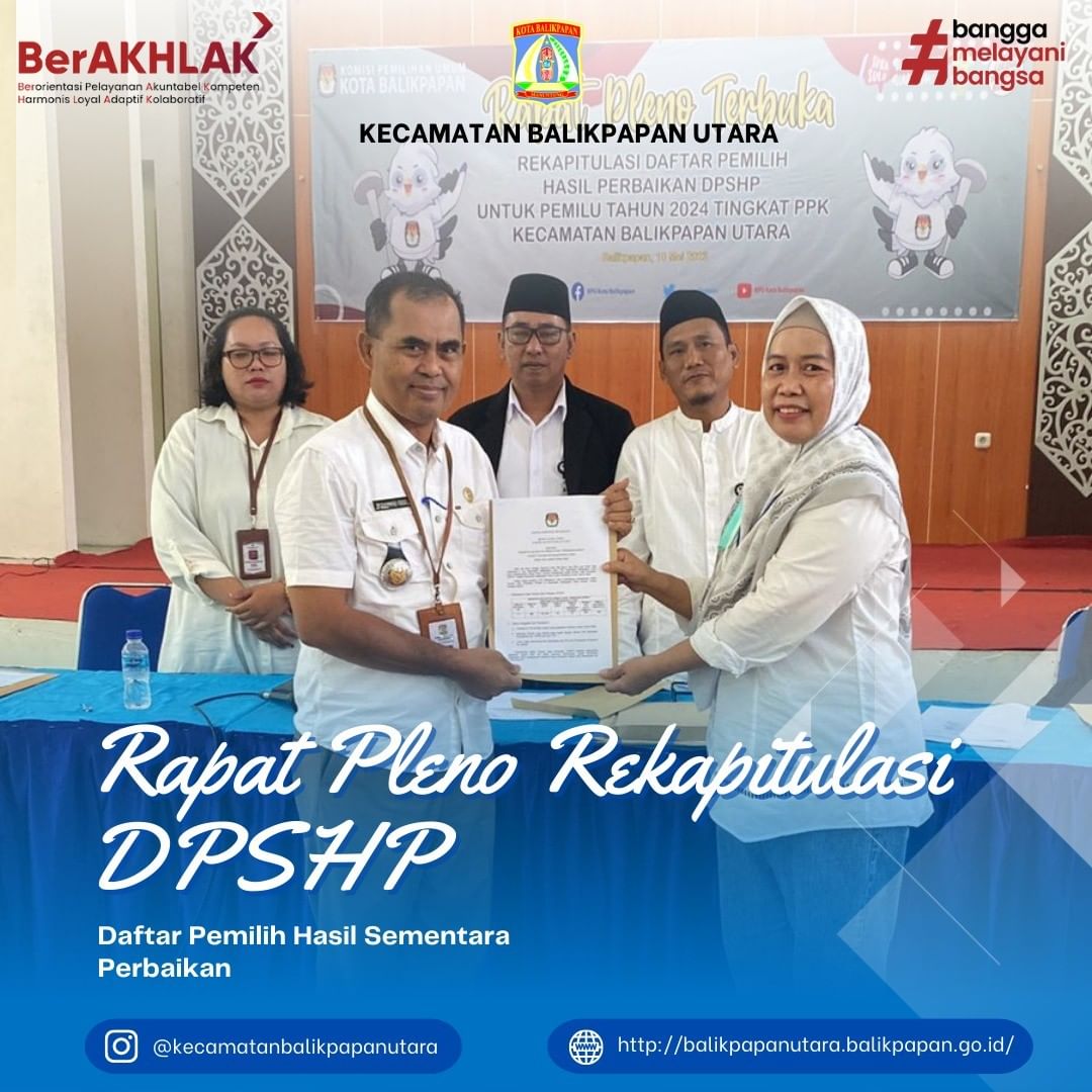 Rapat Pleno Rekapitulasi DPSHP